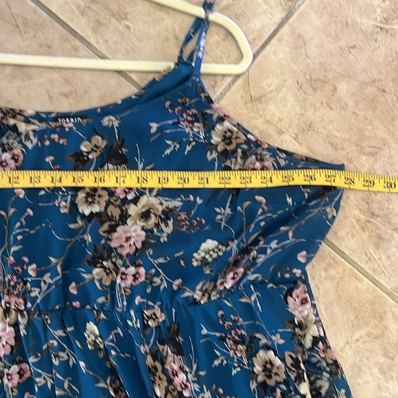 Torrid Floral Blue Midi Dress Size 5X - Picture 5 of 7